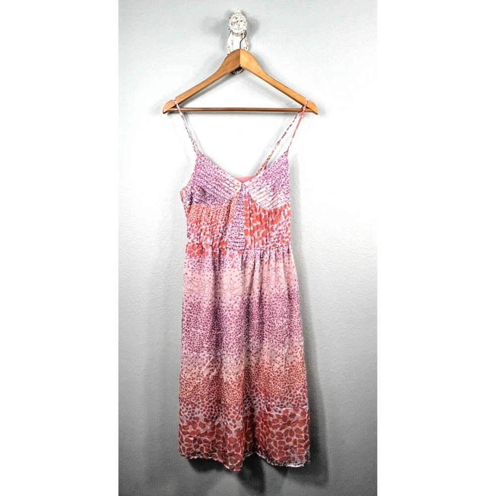 Isabel Lu Woman's‎ Floral Print Dress Size S 100% Silk Lined